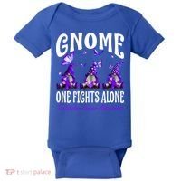 Gnome One Fights Alone Testicular Cancer Awareness Cute Gift Baby Bodysuit thumb 0