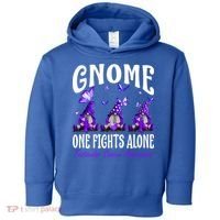 Gnome One Fights Alone Testicular Cancer Awareness Cute Gift Toddler Hoodie thumb 0
