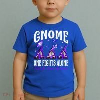 Gnome One Fights Alone Testicular Cancer Awareness Cute Gift Toddler T-Shirt thumb 2
