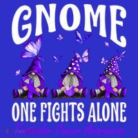 Gnome One Fights Alone Testicular Cancer Awareness Cute Gift Women's T-Shirt thumb 6