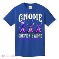 Gnome One Fights Alone Testicular Cancer Awareness Cute Gift Kids T-Shirt thumb 0