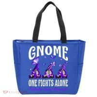 Gnome One Fights Alone Testicular Cancer Awareness Cute Gift Tote Bag thumb 0