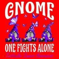 Gnome One Fights Alone Testicular Cancer Awareness Cute Gift Santa Hat thumb 1