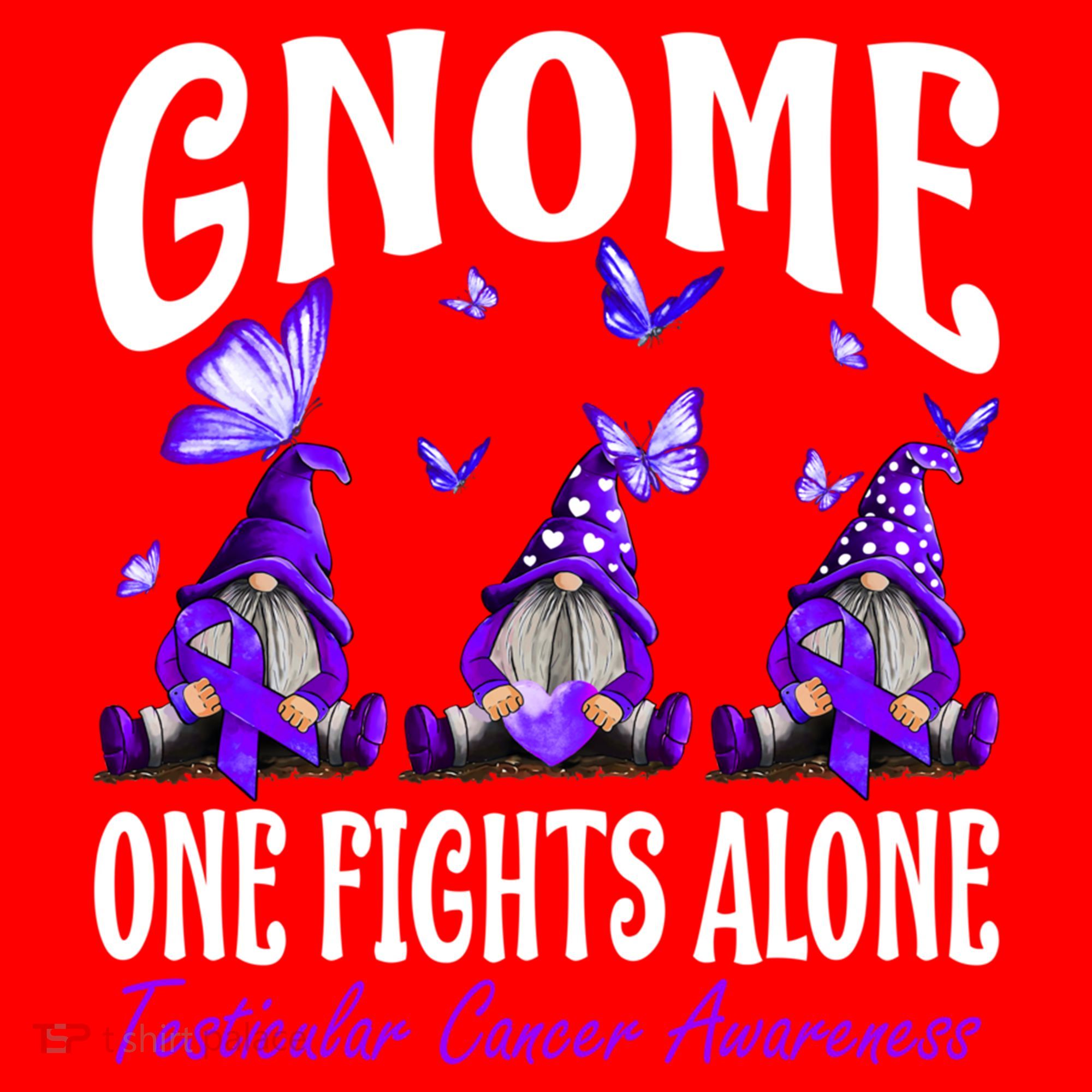 Gnome One Fights Alone Testicular Cancer Awareness Cute Gift Santa Hat