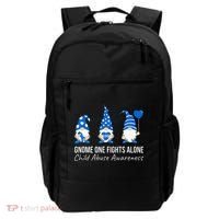 Gnome One Fights Alone Child Abuse Awareness Blue Ribbon Backpack thumb 0