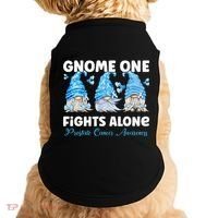 Gnome One Fights Alone Light Blue Prostate Cancer Awareness Doggie Tank thumb 0