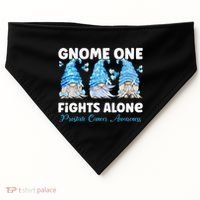Gnome One Fights Alone Light Blue Prostate Cancer Awareness USA-Made Doggie Bandana thumb 0