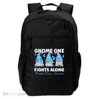 Gnome One Fights Alone Light Blue Prostate Cancer Awareness Backpack thumb 0