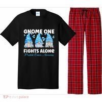 Gnome One Fights Alone Light Blue Prostate Cancer Awareness Pajama Set thumb 0