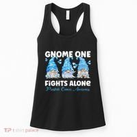 Gnome One Fights Alone Light Blue Prostate Cancer Awareness Women's Tank Top thumb 0