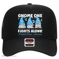 Gnome One Fights Alone Light Blue Prostate Cancer Awareness Hat thumb 0