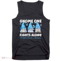 Gnome One Fights Alone Light Blue Prostate Cancer Awareness Tank Top thumb 0