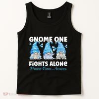 Gnome One Fights Alone Light Blue Prostate Cancer Awareness Tank Top thumb 2