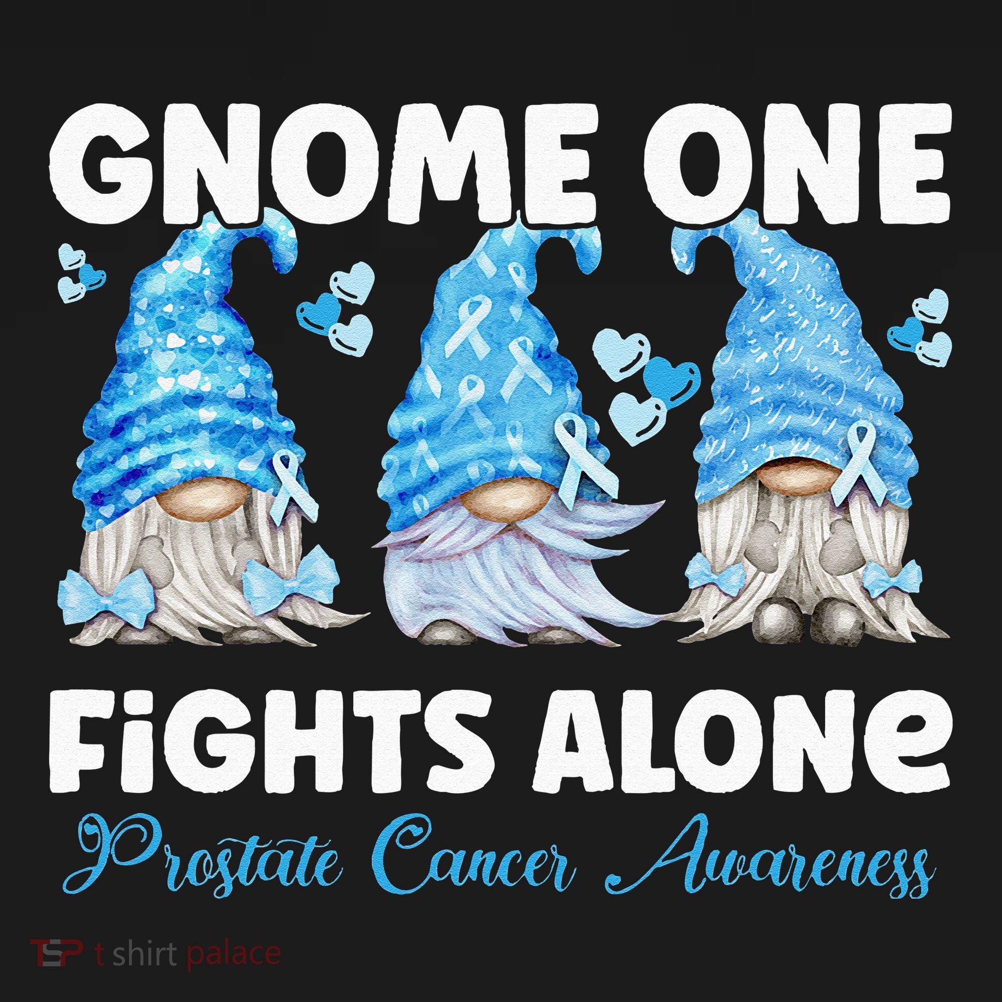 Gnome One Fights Alone Light Blue Prostate Cancer Awareness Visor