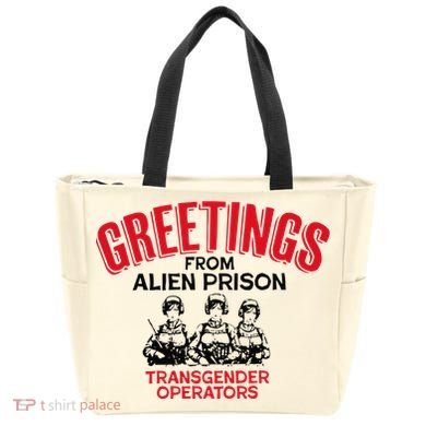 Greetings Operators From Alien Prison Tote Bag