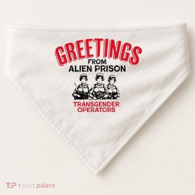 Greetings Operators From Alien Prison USA-Made Doggie Bandana