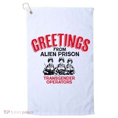 Greetings Operators From Alien Prison Golf Towel