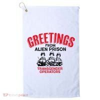 Greetings Operators From Alien Prison Golf Towel thumb 0
