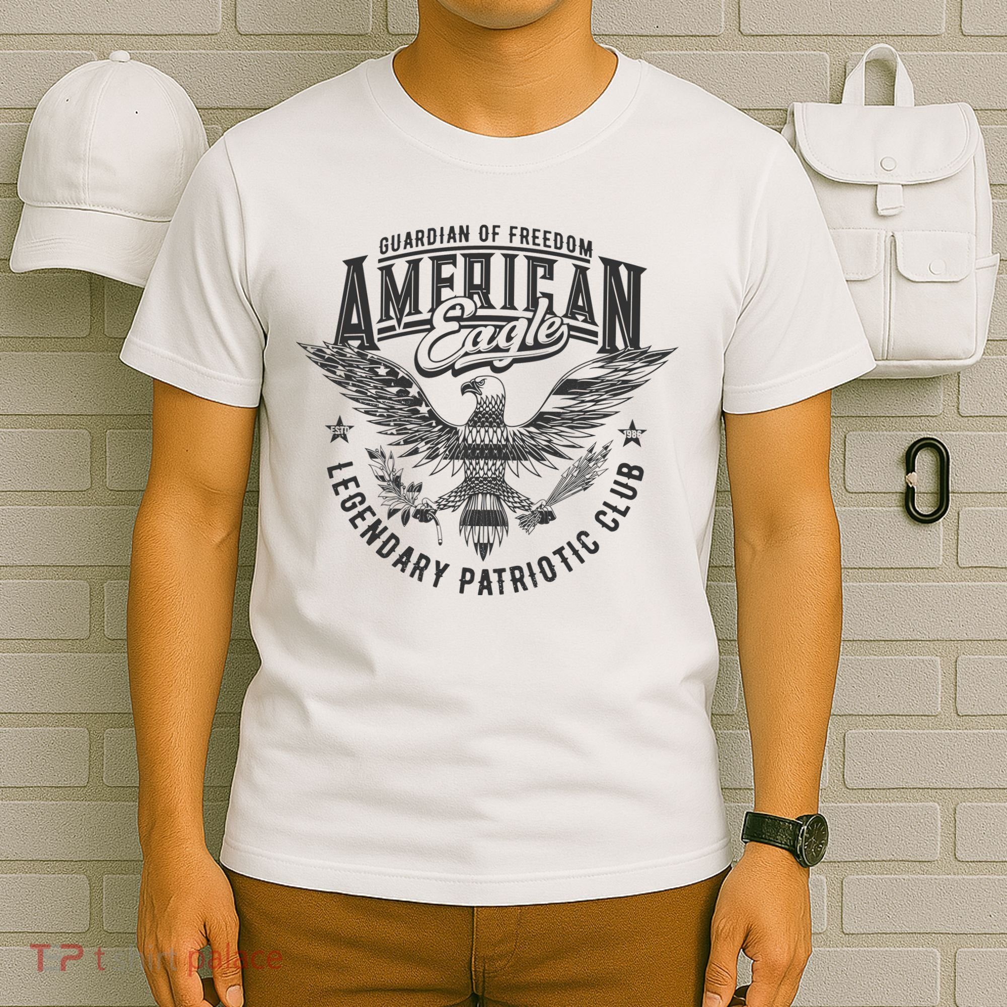 Guardian Of Freedom American Eagle Legendary Patriotic Club T-Shirt