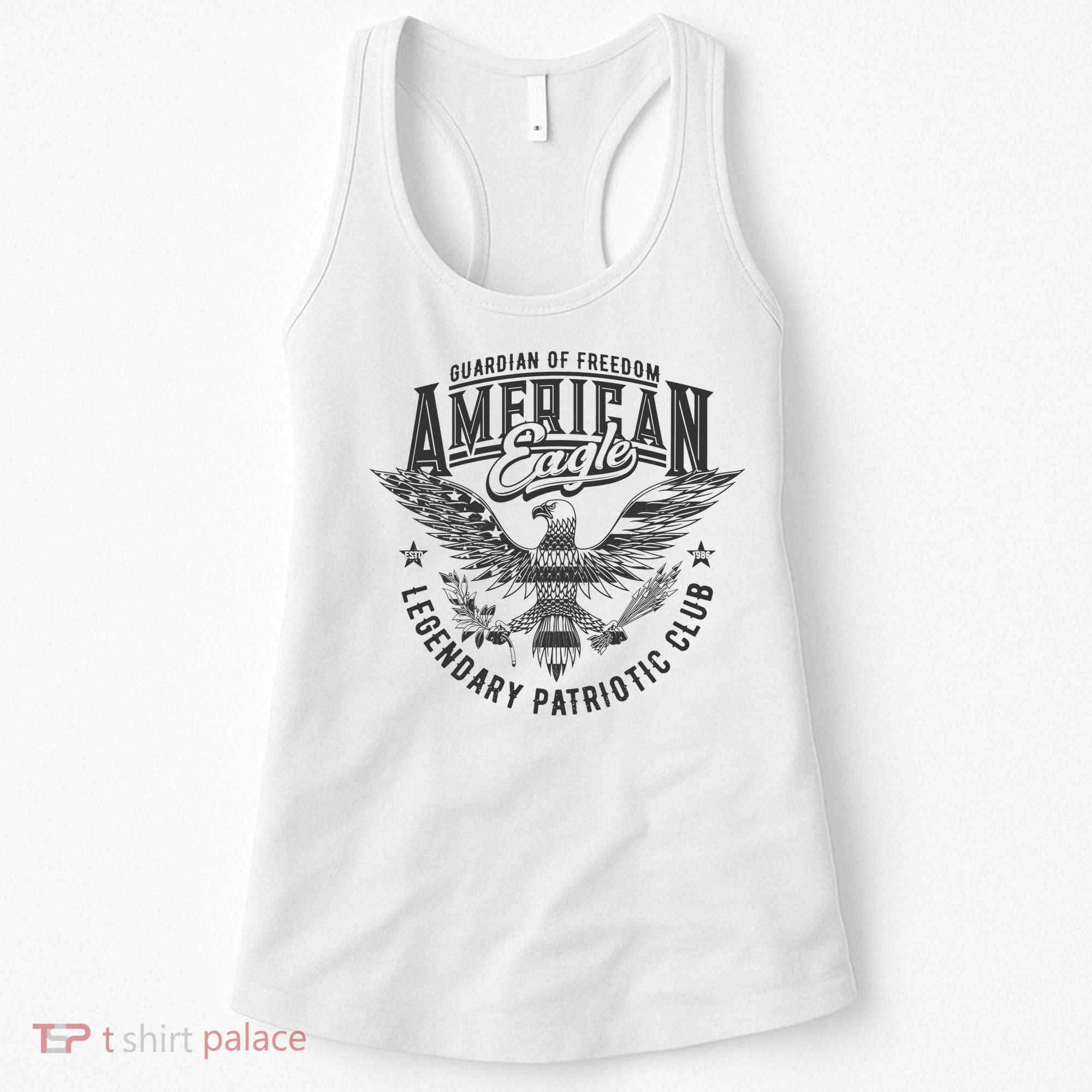 Guardian Of Freedom American Eagle Legendary Patriotic Club Women's Tank Top