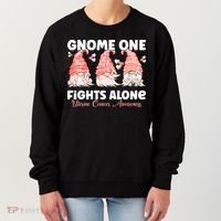 Gnome One Fights Alone Peach Uterine Cancer Awareness Women's Sweatshirt thumb 0