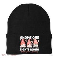 Gnome One Fights Alone Peach Uterine Cancer Awareness Beanie thumb 0
