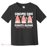 Gnome One Fights Alone Peach Uterine Cancer Awareness Toddler T-Shirt thumb 0