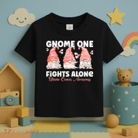 Gnome One Fights Alone Peach Uterine Cancer Awareness Toddler T-Shirt thumb 3