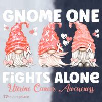 Gnome One Fights Alone Peach Uterine Cancer Awareness Sport-Tek Competitor United Soccer Jersey thumb 4