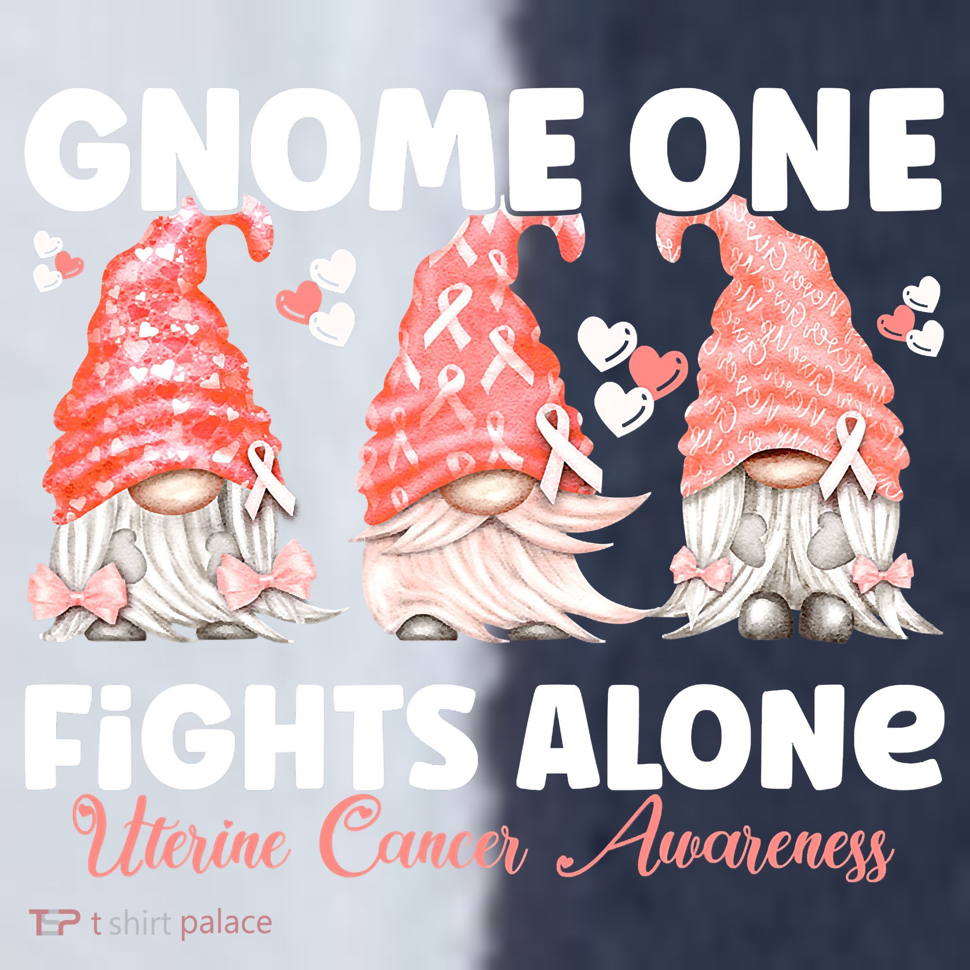Gnome One Fights Alone Peach Uterine Cancer Awareness Sport-Tek Competitor United Soccer Jersey