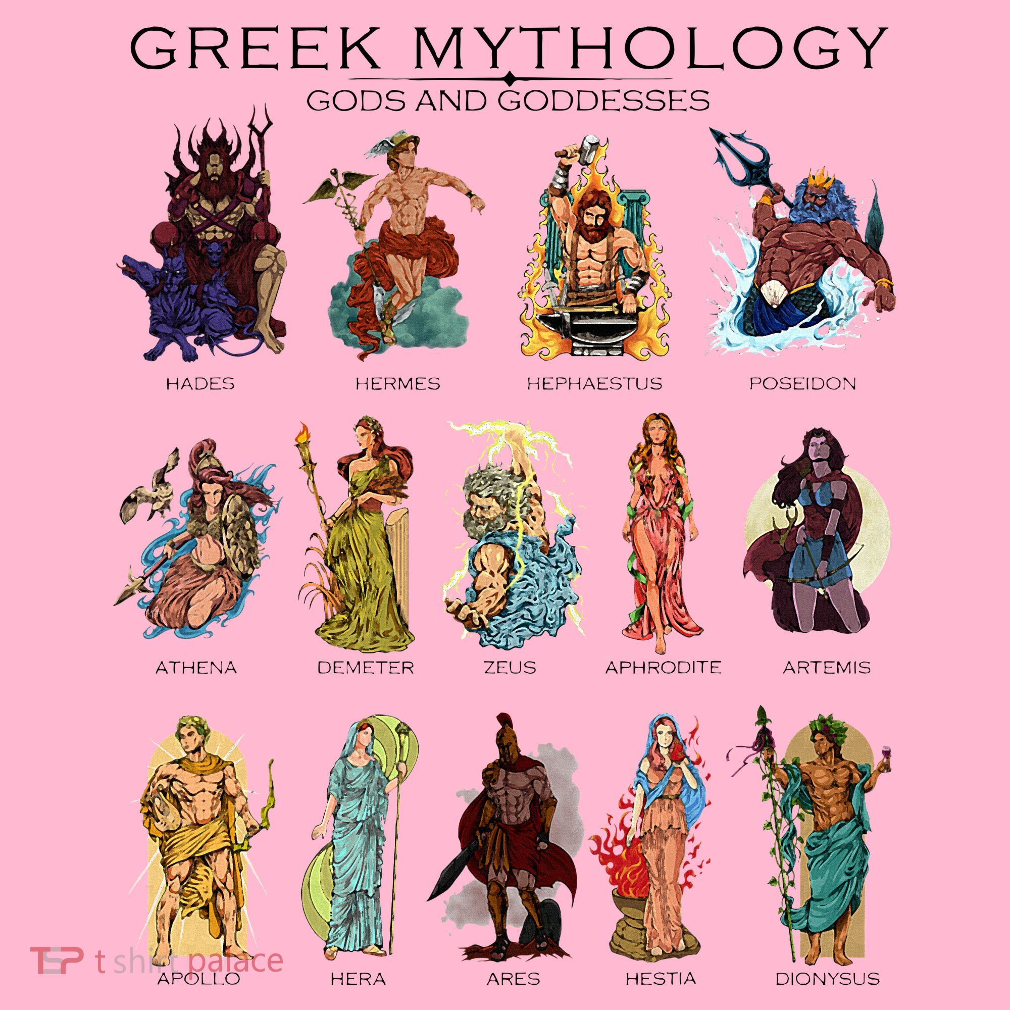 Gods Of Greek Mythology T-Shirt
