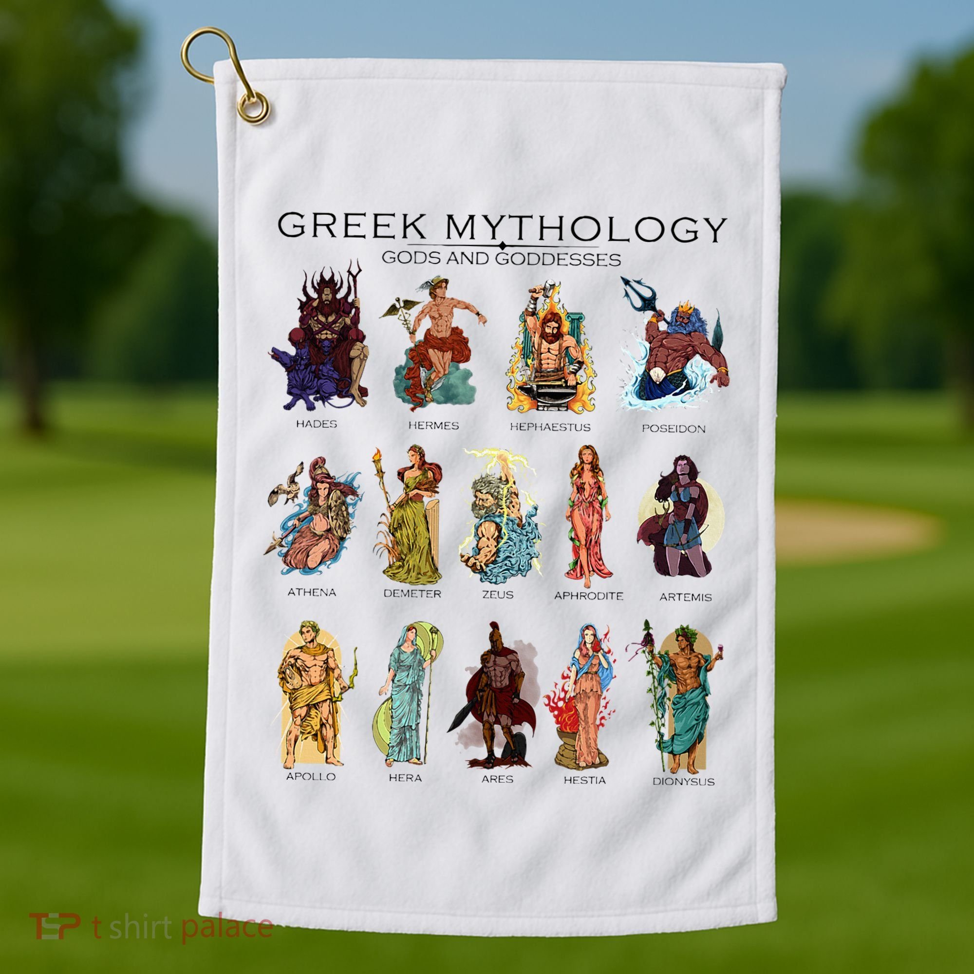 Gods Of Greek Mythology Golf Towel