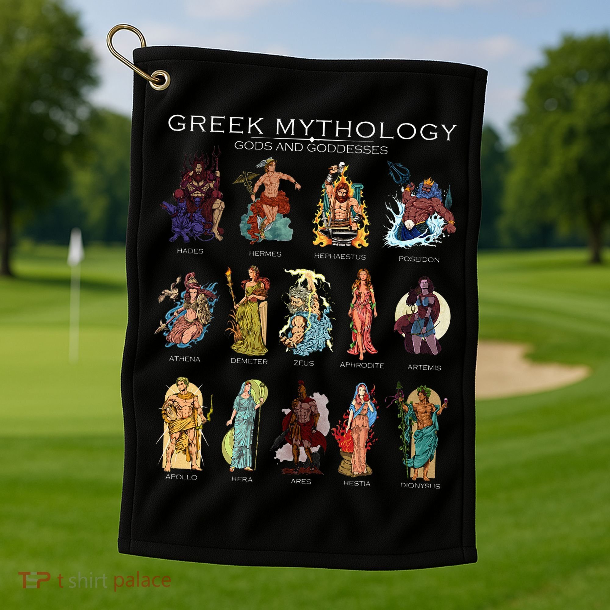 Gods Of Greek Mythology Golf Towel