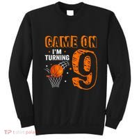 Game On Im Turning 9 Basketball 9th Birthday Boy Sweatshirt thumb 0