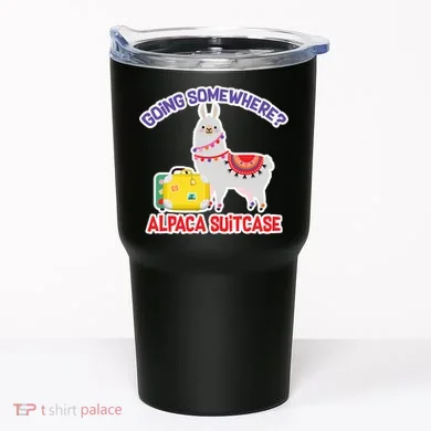 Going Somewhere Alpaca Suitcase Tumbler