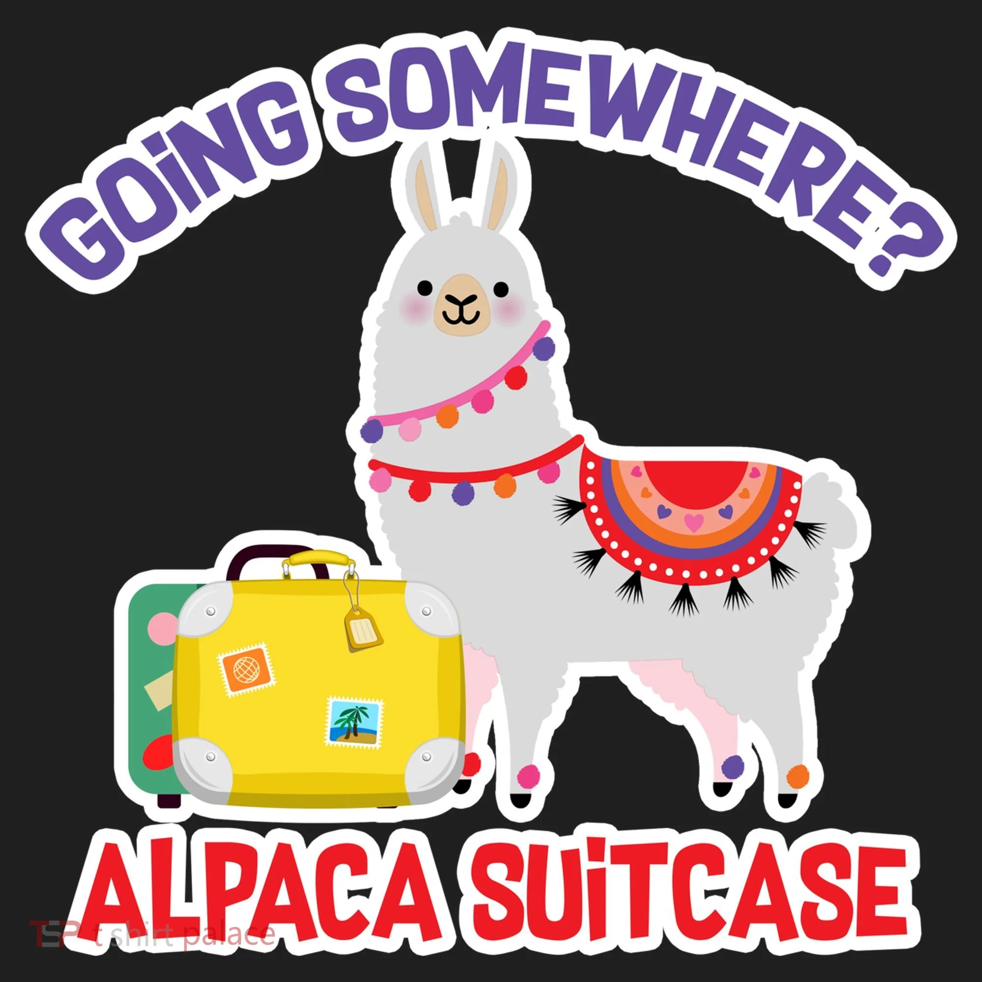 Going Somewhere Alpaca Suitcase Tumbler