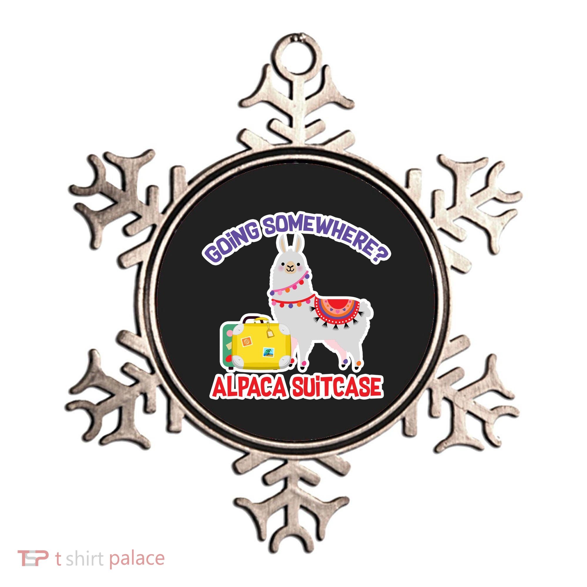 Going Somewhere Alpaca Suitcase Ornament