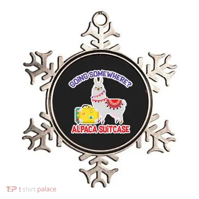 Going Somewhere Alpaca Suitcase Ornament