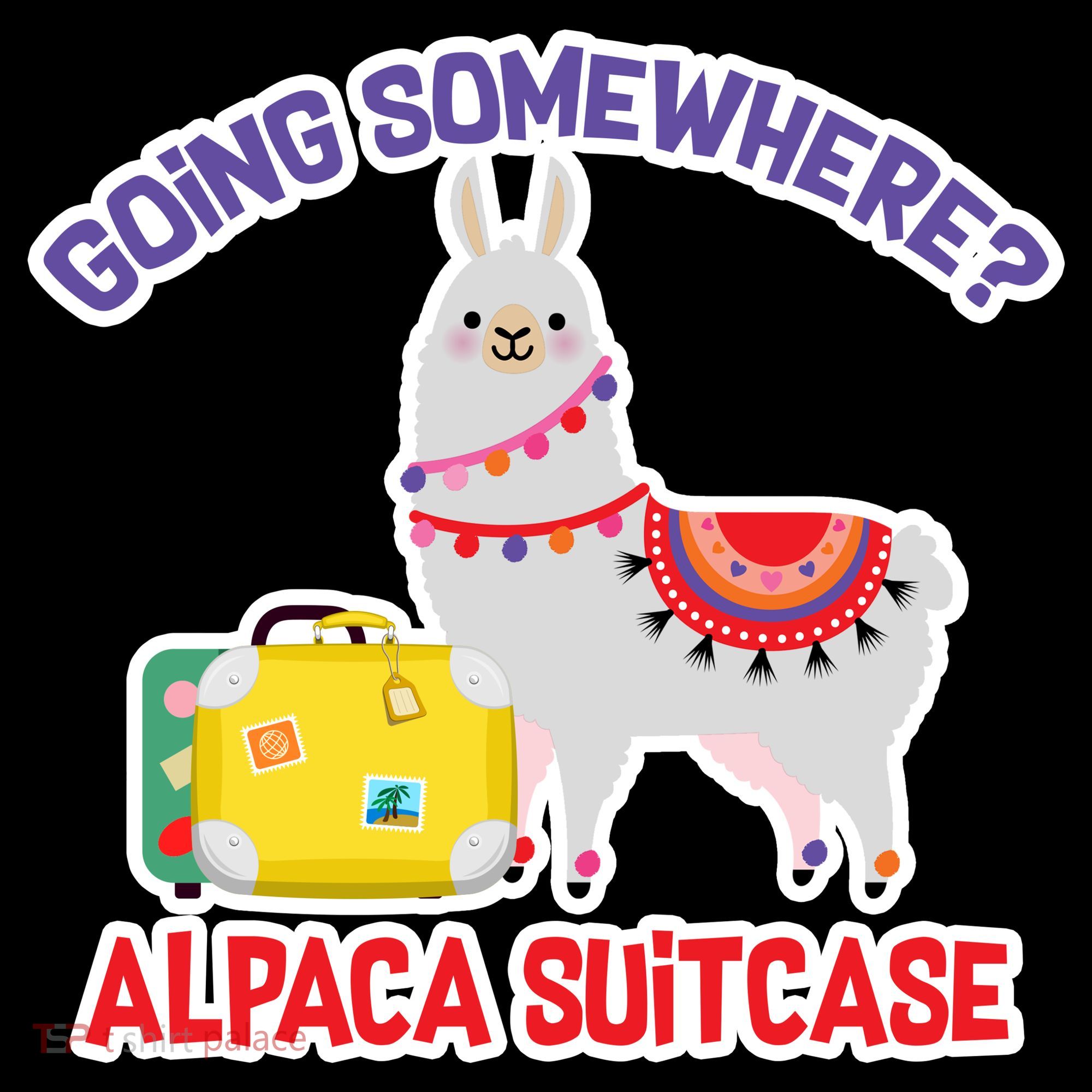 Going Somewhere Alpaca Suitcase Ornament