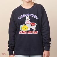 Going Somewhere Alpaca Suitcase Women's Sweatshirt thumb 0