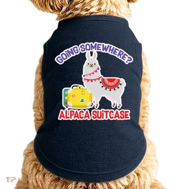 Going Somewhere Alpaca Suitcase Doggie Tank