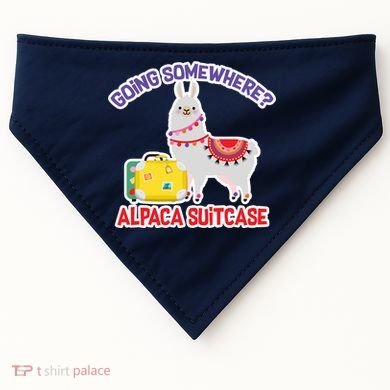 Going Somewhere Alpaca Suitcase USA-Made Doggie Bandana