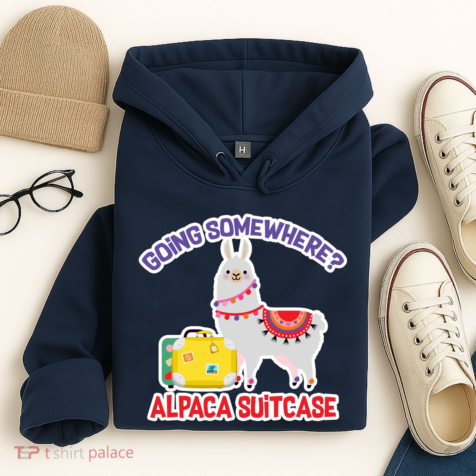Going Somewhere Alpaca Suitcase Hoodie