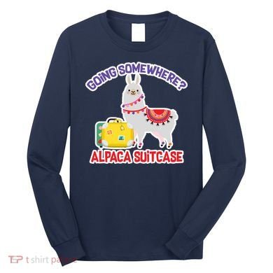 Going Somewhere Alpaca Suitcase Long Sleeve Shirt