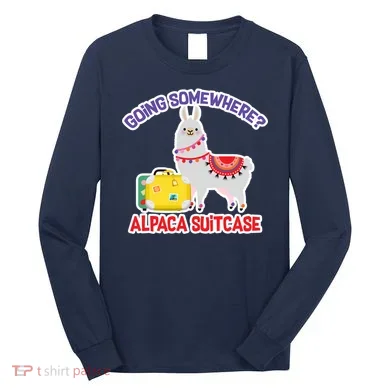 Going Somewhere Alpaca Suitcase Long Sleeve Shirt