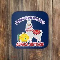 Going Somewhere Alpaca Suitcase Coaster thumb 0