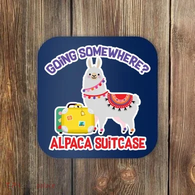 Going Somewhere Alpaca Suitcase Coaster