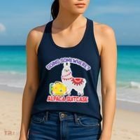 Going Somewhere Alpaca Suitcase Women's Tank Top thumb 2