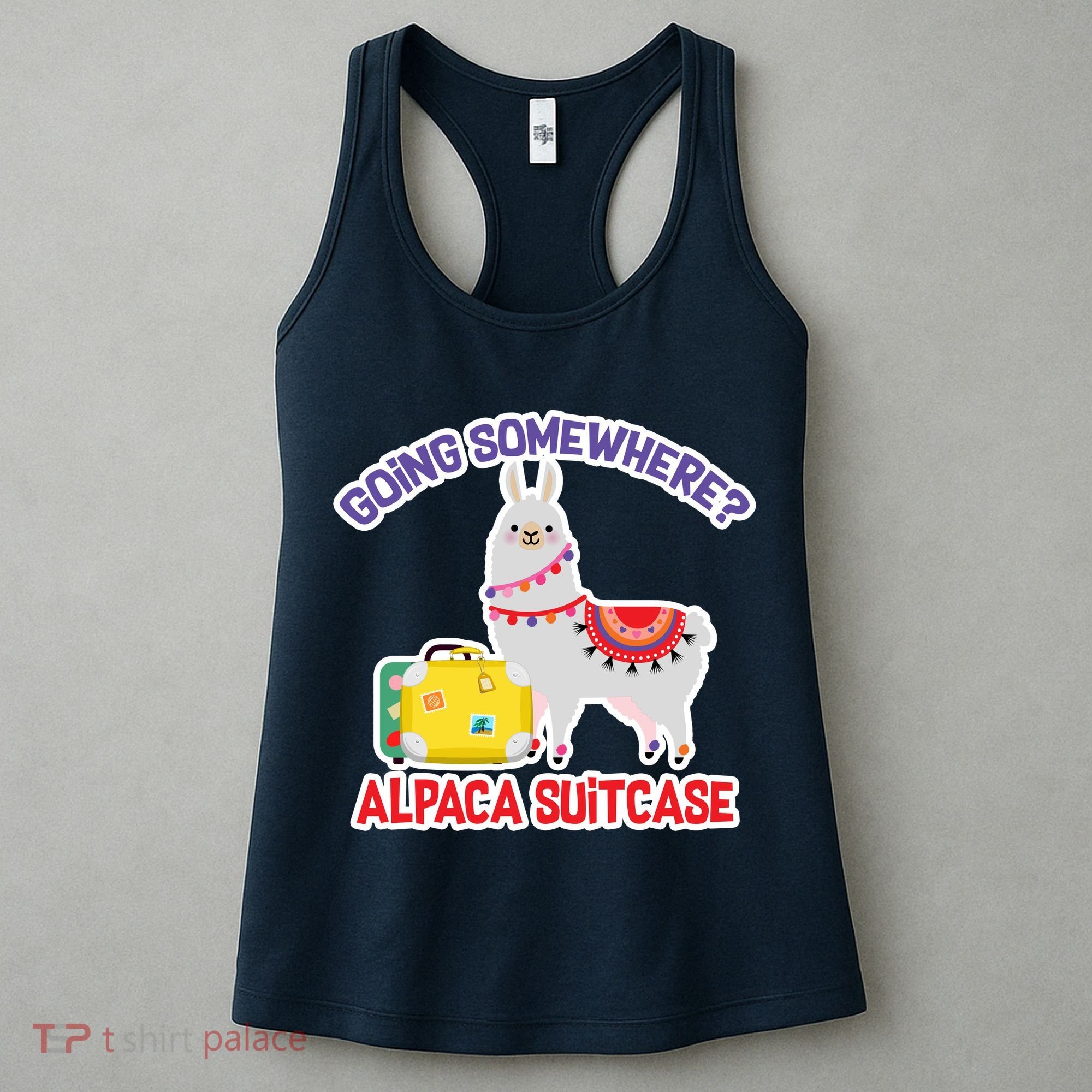 Going Somewhere Alpaca Suitcase Women's Tank Top