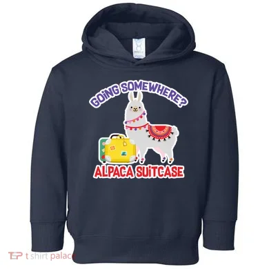 Going Somewhere Alpaca Suitcase Toddler Hoodie